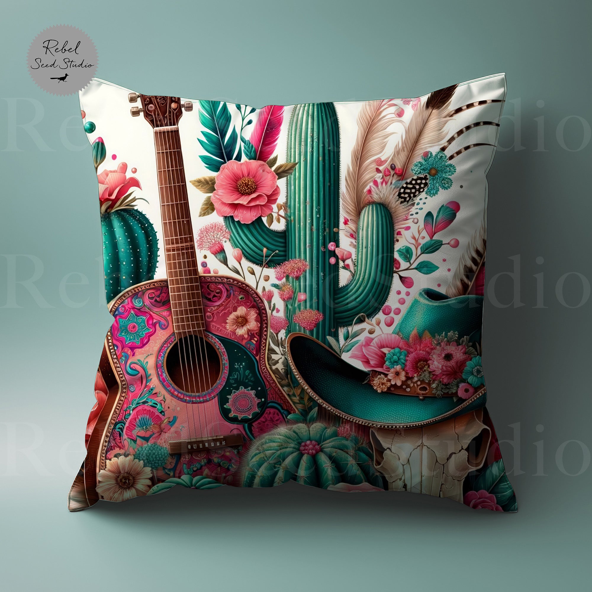 Whimsical West - Art Pillow (Throw Pillow)