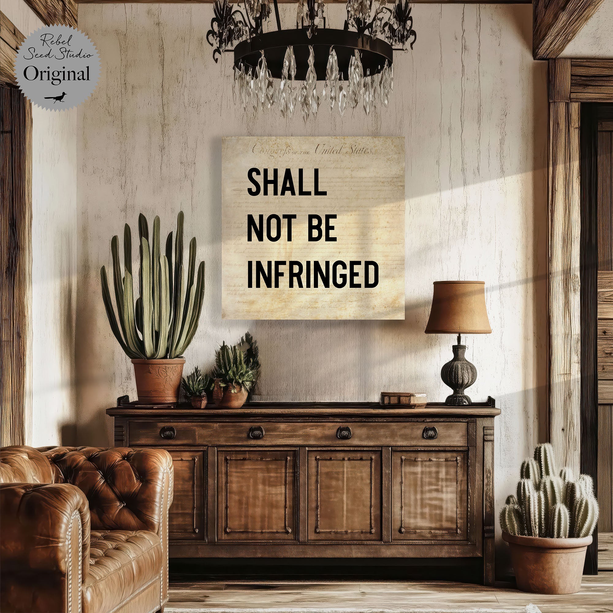 Bill of Rights | Shall Not Be Infringed - Second Amendment Quote (Art Print)