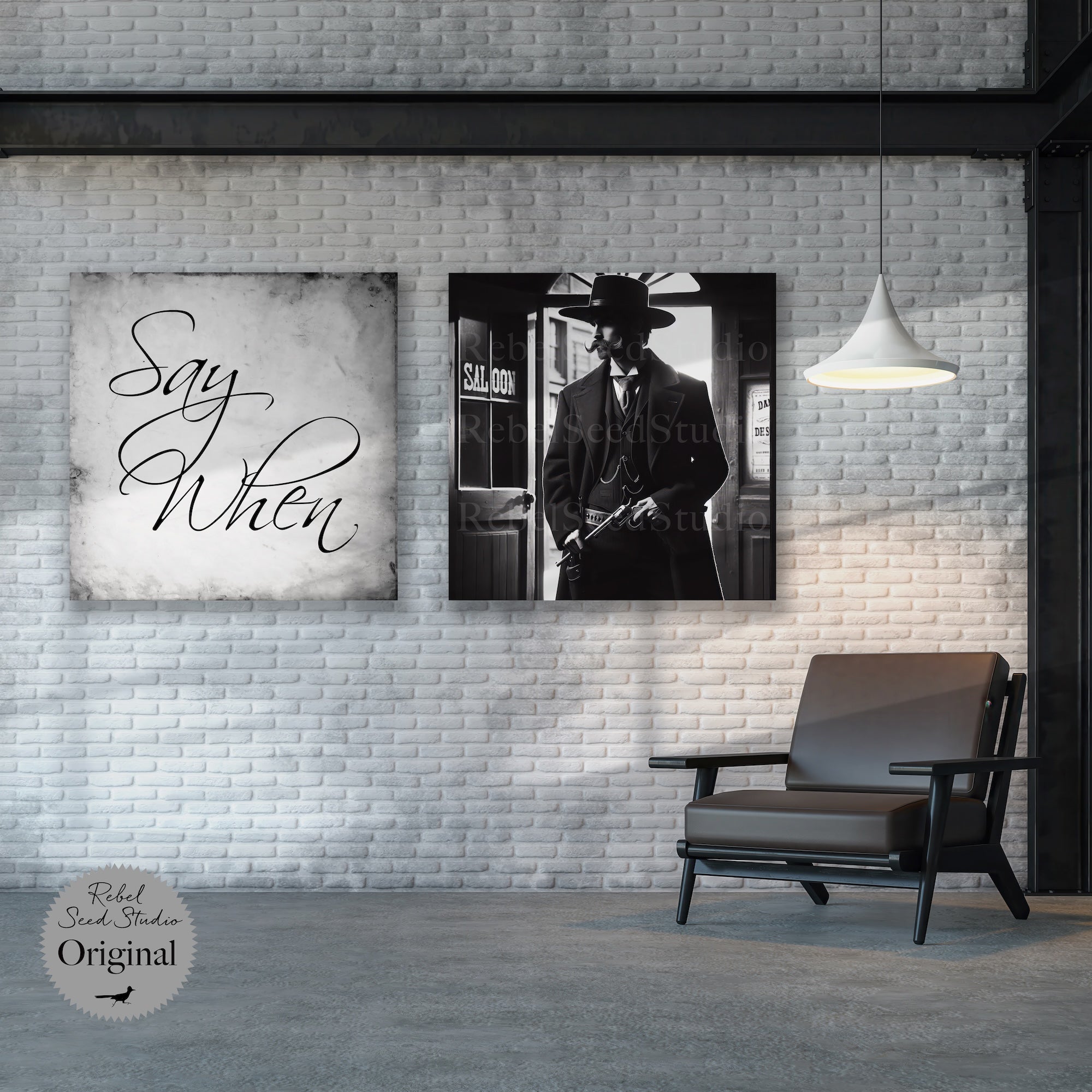 Doc Holliday Western Art | Tombstone Movie Quote: Say When (Art Print Bundle)