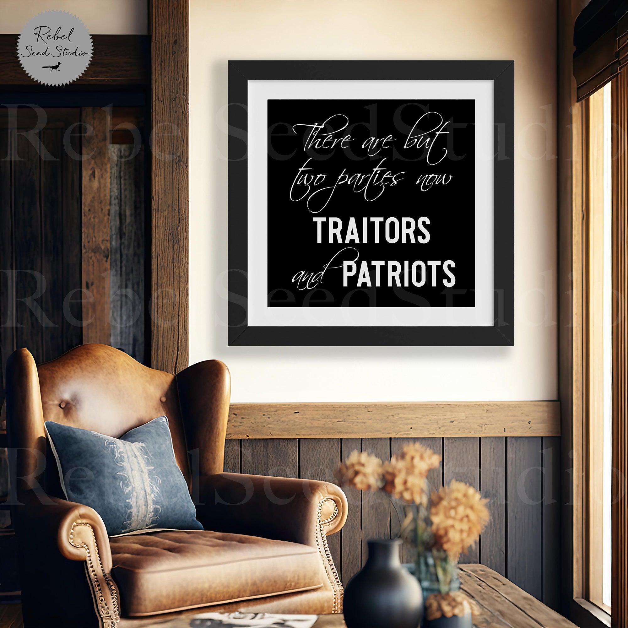 Ulysses S. Grant Civil War Quote - There Are But Two Parties Now: Traitors and Patriots (Limited Release - Word Art Print)