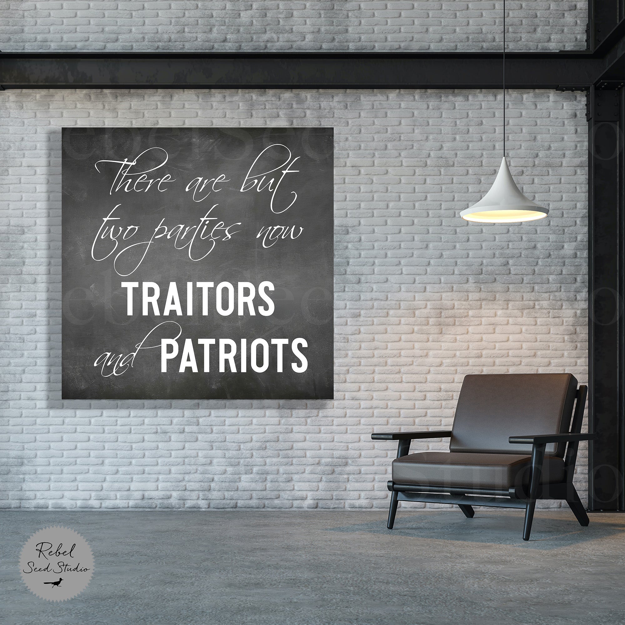 Ulysses S. Grant Civil War Quote - There Are But Two Parties Now: Traitors and Patriots (Limited Release - Word Art Print)