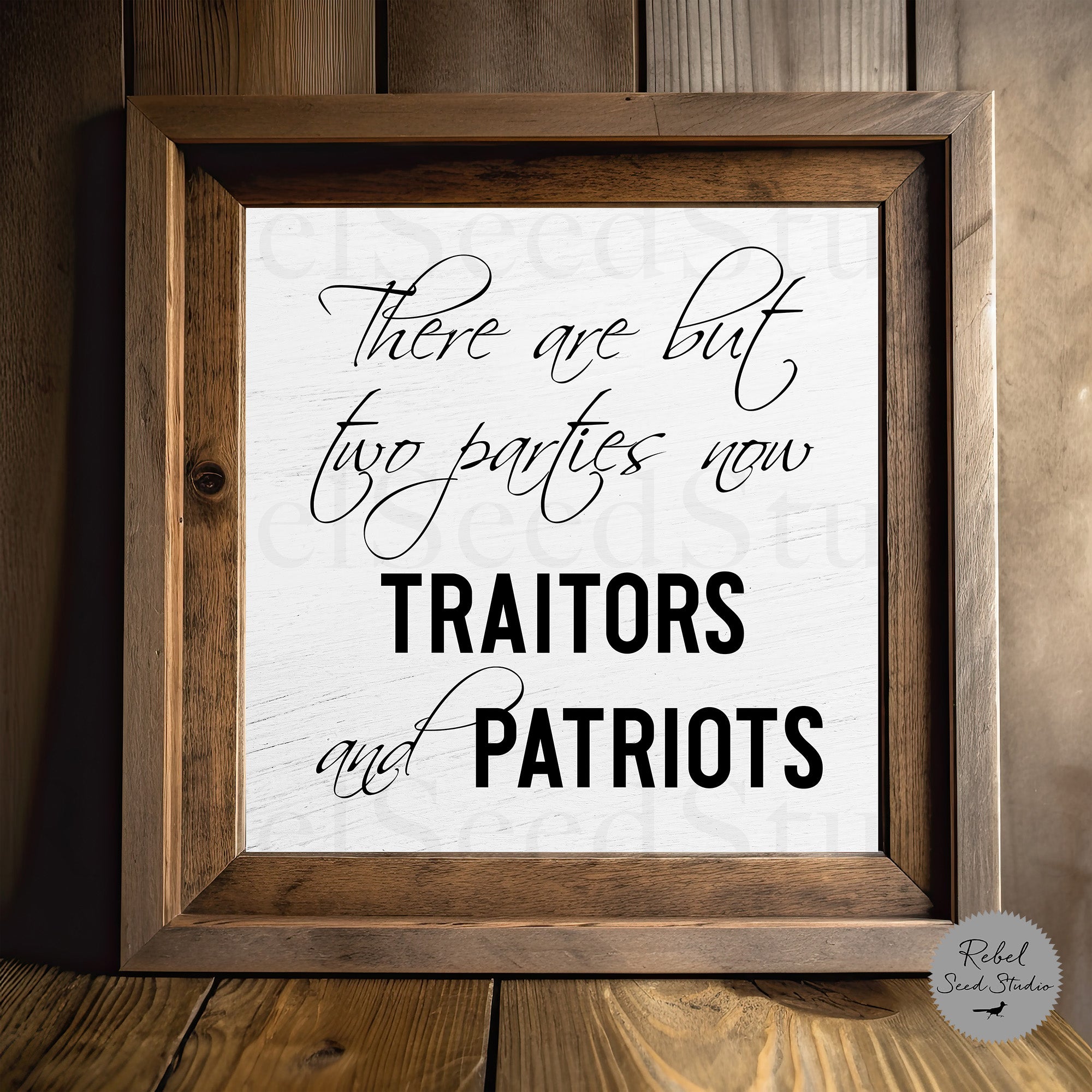 Ulysses S. Grant Civil War Quote - There Are But Two Parties Now: Traitors and Patriots (Limited Release - Word Art Print)