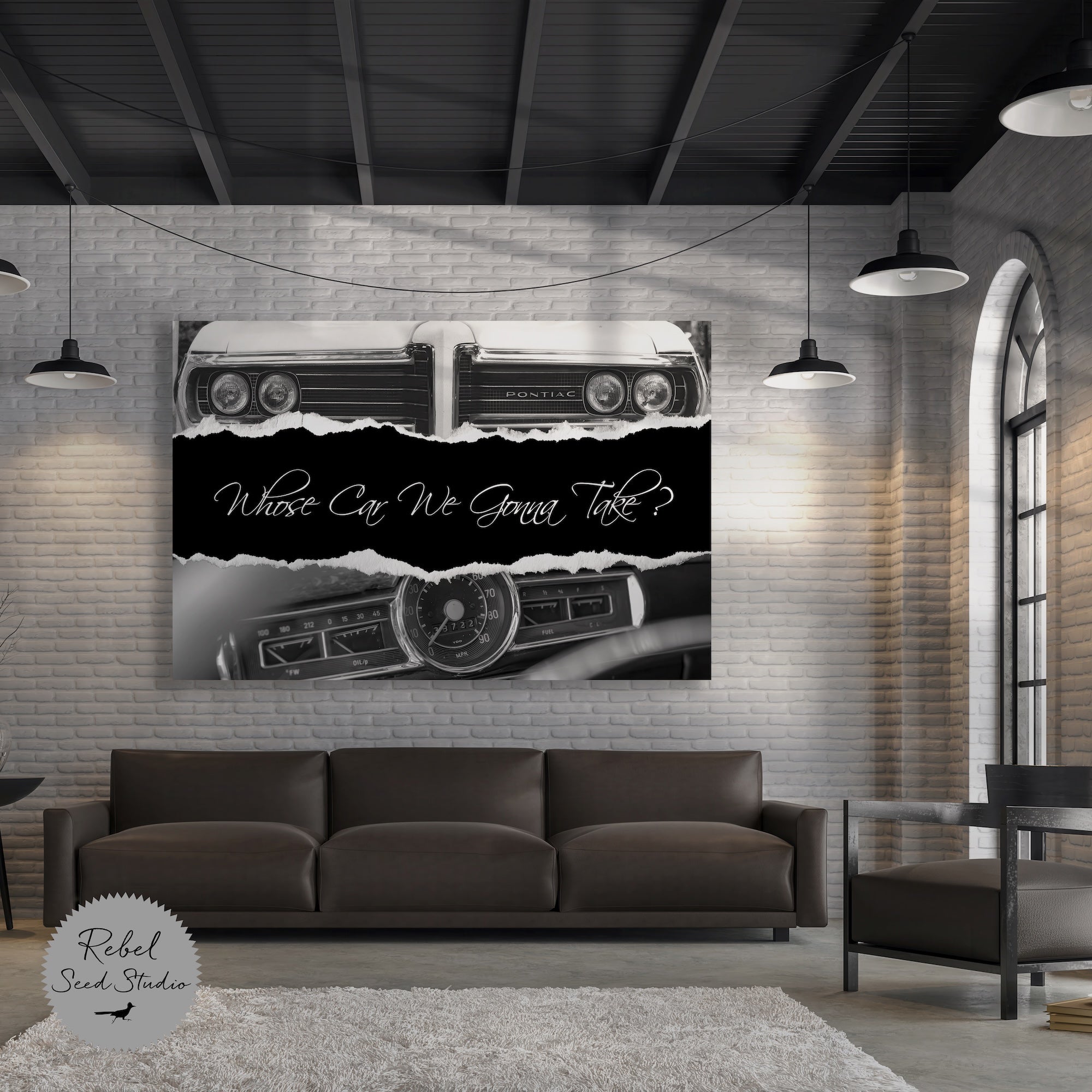 The Town - Vintage Car & Movie Quote: Whose Car We Gonna Take? (Art Print)