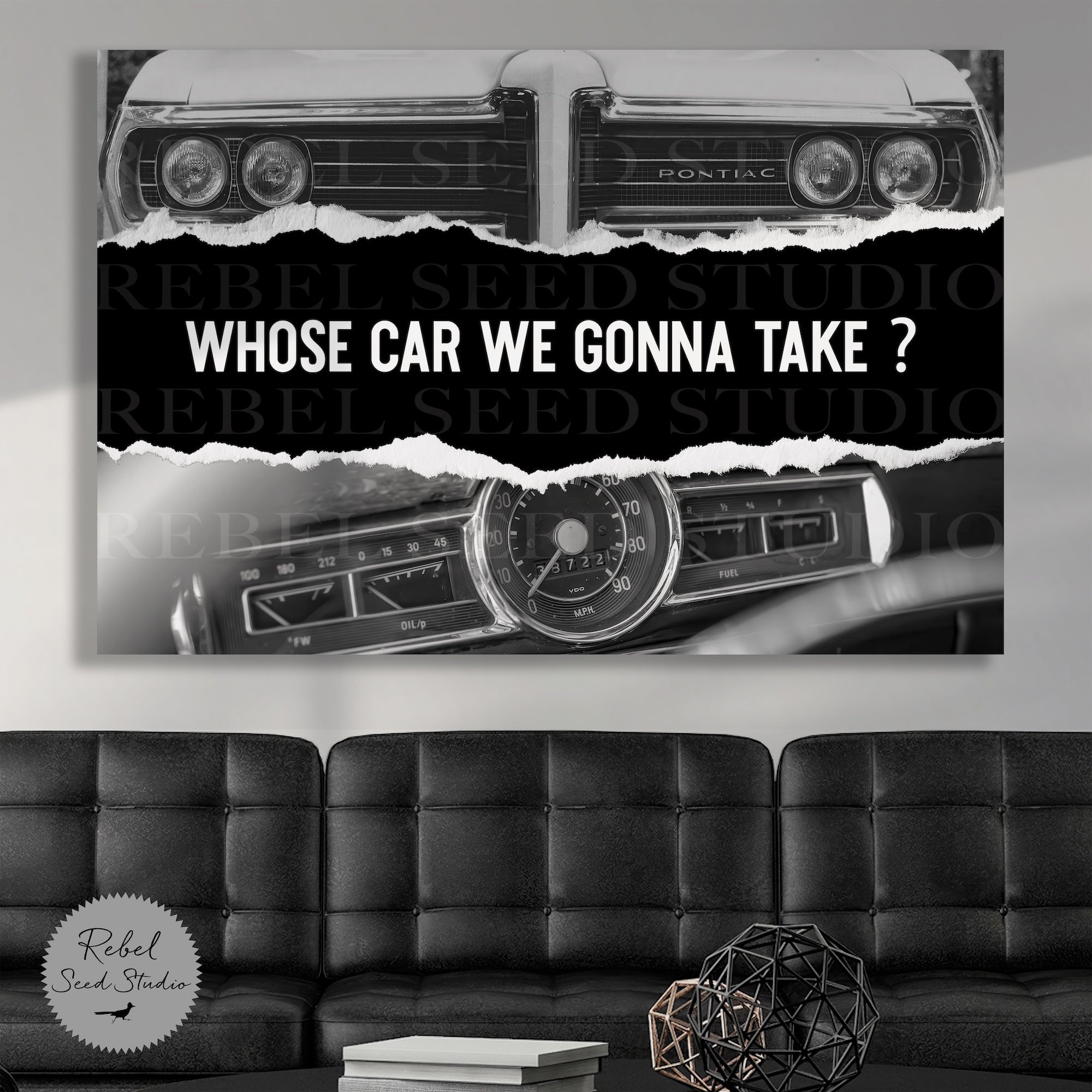 The Town - Vintage Car & Movie Quote: Whose Car We Gonna Take? (Art Print)